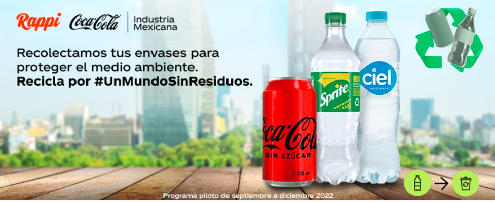 Rappi_México_CocaCola_Un mundi sin residuos 